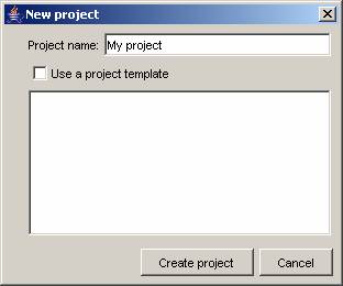 New Project Dialog